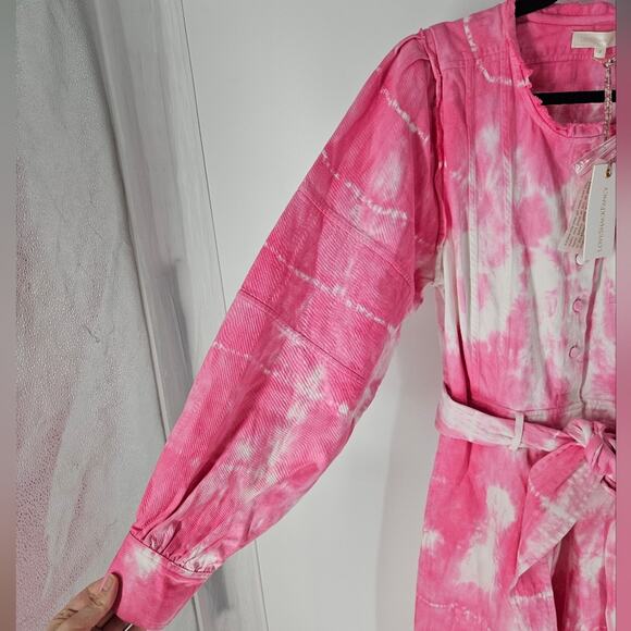 Loveshackfancy Hibiscus Hand Dye Paca Jumpsuit 8 - Picture 3 of 12